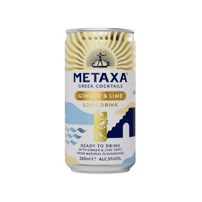 METAXA κοκτέιλ με τζίντερ και lime 250ml