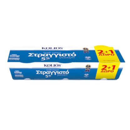 ΚΟΛΙΟΣ γιαούρτι στραγγιστό 5% 3x170g