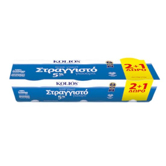 ΚΟΛΙΟΣ γιαούρτι στραγγιστό 5% 3x170g