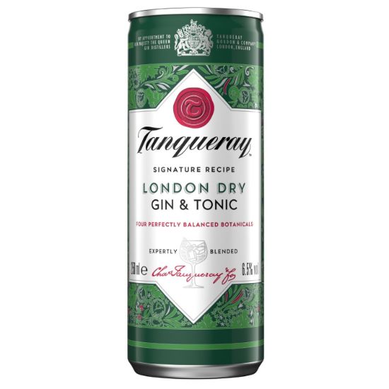 TANQUERAY έτοιμο κοκτέιλ Gin & Tonic Ready To Drink 250ml