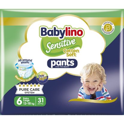 BABYLINO πάνα-βρακάκι Cotton Soft Unisex No6 Extra Large 13-18kg 31τεμ.