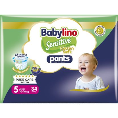 BABYLINO πάνα-βρακάκι Cotton Soft Unisex No5 Junior 10-16kg 34τεμ.