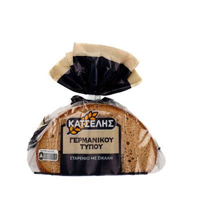 ΚΑΤΣΕΛΗΣ ψωμί Γερμανικού τύπου σταρένιο με σίκαλη 500g