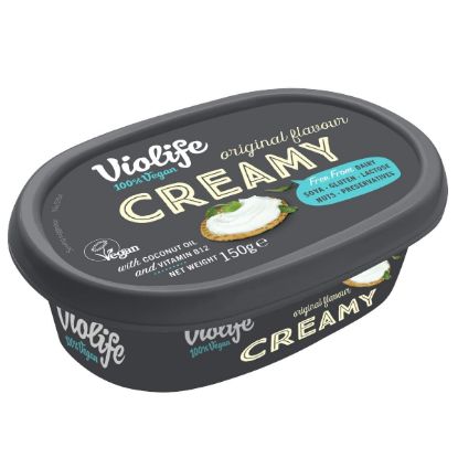 VIOLIFE φυτικό λευκό αναπλήρωμα αλειφόμενο Creamy Original Flavor Vegan 150g
