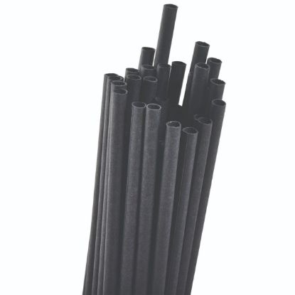 Καλαμάκια σπαστά χάρτινα μαύρα 40τεμ. 20cm x 4,5mm