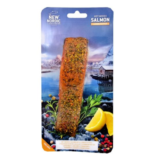 Καπνιστός σολομός με λεμόνι και πιπέρι 125g