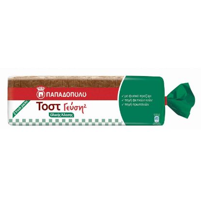ΠΑΠΑΔΟΠΟΥΛΟΥ ψωμί τοστ γεύση² ολικής άλεσης και σίκαλης 700g