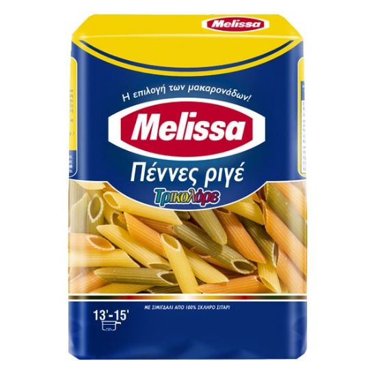 Πάστα ζυμαρικών MELISSA τρικολόρε ριγέ (500g)