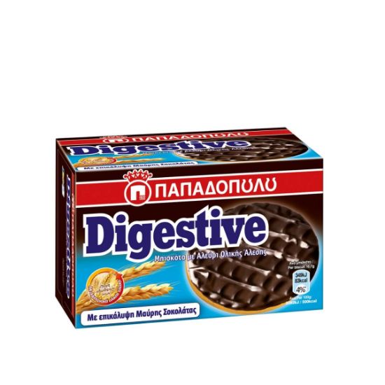 Μπισκότα ΠΑΠΑΔΟΠΟΥΛΟΥ digestive με μαύρη σοκολάτα (200g)