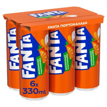 FANTA αναψυκτικό πορτοκαλάδα 6x330ml