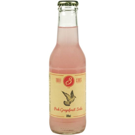 Αναψυκτικό THREE CENTS Pink Grapefruit Soda (200ml)