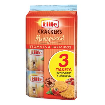 ELITE tomato & basil cracker family pack 3x105g