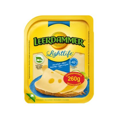 LEERDAMMER Light cheese slices 260g