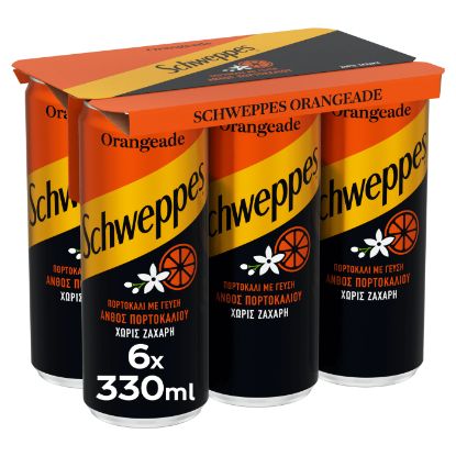 SCHWEPPES sugar-free orange soda 6x330ml