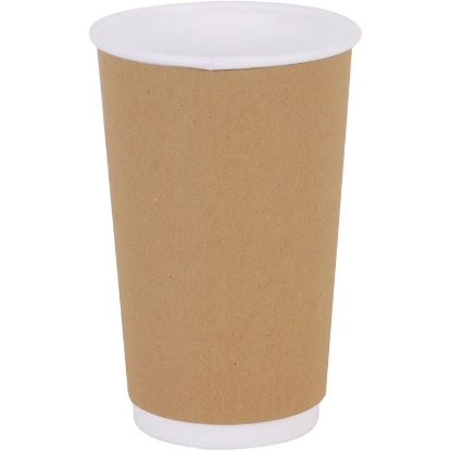 Paper double-walled kraft cups 16oz (25 pcs)